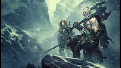 Snow Mountains weapons diablo iii barbarian artwork Axes video 