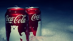 Snow new year coca-cola soda Polar Bears soda cans