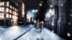 Snow night anime girls braids utau Sekka Yufu