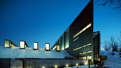 Snow night architecture