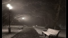 Snow night black and white roads monochrome