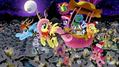 Snow night rarity spike ponies Christmas gifts my little pony 