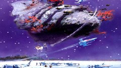 Snow night Stars Movies paintings star wars spaceships science 