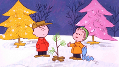 Snow outdoors Charlie Brown