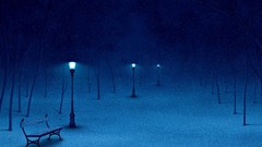 Snow paths cityscapes