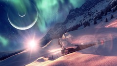 Snow planets qauz fantasy art