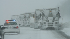 Snow police snowplows