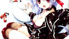 Snow red eyes snowman