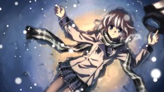 Snow scarfs blue eyes school uniforms pantyhose yuuki tatsuya 