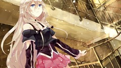 Snow stairs anime girls vocaloid ia