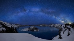 Snow Stars crater lake skyscapes