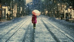 Snow street Umbrellas Istanbul lifestyle Istiklal street