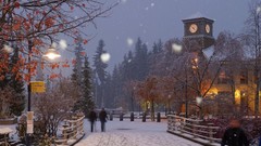 Snow streets afternoon