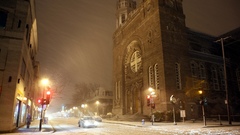 Snow streets churches