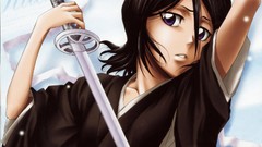 Snow Swords short hair bleach kuchiki rukia purple eyes 