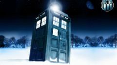 Snow tardis Doctor Who