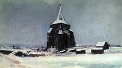 Snow tower old paintings cemetery Vincent van Gogh artwork