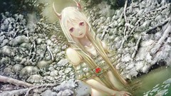 Snow water Anime blondes anime girls rivers touhou forests 