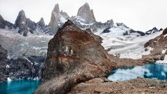 Snow water Mountains Frozen peaks
