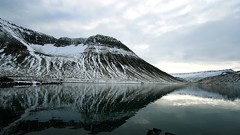 Snow water Mountains lakes