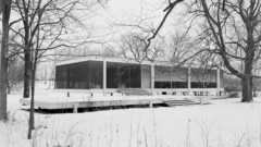 Snow white architecture home