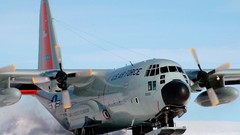 Snow winter Aircraft ice Hercules military propeller aviation 