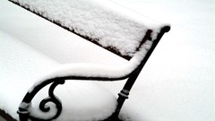Snow winter bench