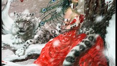 Snow winter blood fantasy art