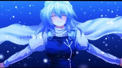 Snow winter blue text dress hats blue background blush blue 