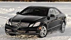 Snow winter cars Mercedes-Benz MB black cars