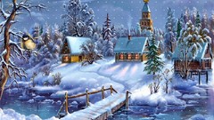 Snow winter Christmas artwork