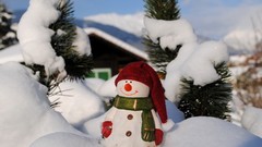 Snow winter Christmas Snowmen houses