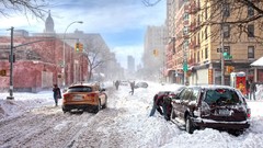 Snow winter cityscapes artwork