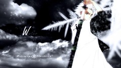 Snow winter clouds frost white hair Swords bleach Hitsugaya 