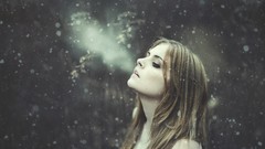 Snow winter cold woman