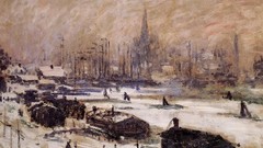 Snow winter French Amsterdam Europe paintings impressionism 