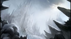Snow winter frost castle fantasy art