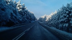 Snow winter hard roads