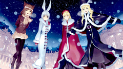 Snow winter hats white hair coat blondes scarfs boots brunettes 