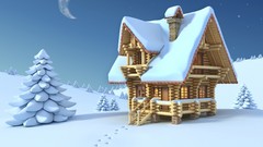 Snow winter houses