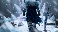 Snow winter ice dead Lich King fan art arthas world of warcraft 