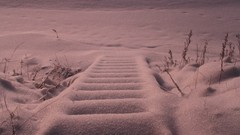 Snow winter ice Finland stairways
