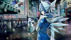 Snow winter ice wings Skyscrapers Fairies crystals dress hats 