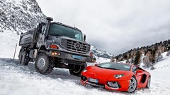 Snow winter Lamborghini trucks unimog