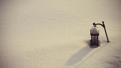 Snow winter lanterns