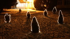 Snow winter light painting night landscapes