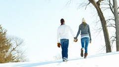 Snow winter love Men woman jeans