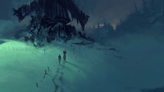 Snow winter mill windmills artwork fantasy art