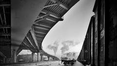 Snow winter Moscow trains