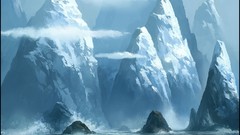 Snow winter Mountains despair spikes digital art Andreas Rocha